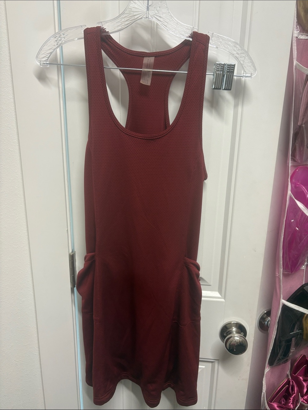 Outdoor Voices Racerback Pocket Mini Dress - Burgundy